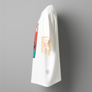 Men’s graphic tee made from 100% cotton single jersey with digital printed design, loose fit, O-neck collar, and breathable fabric.