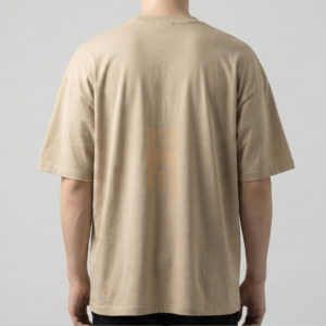 Guys short sleeve shirt made from 100% cotton knitted fabric with oversized fit, O-neck collar, and breathable design for daily wear.