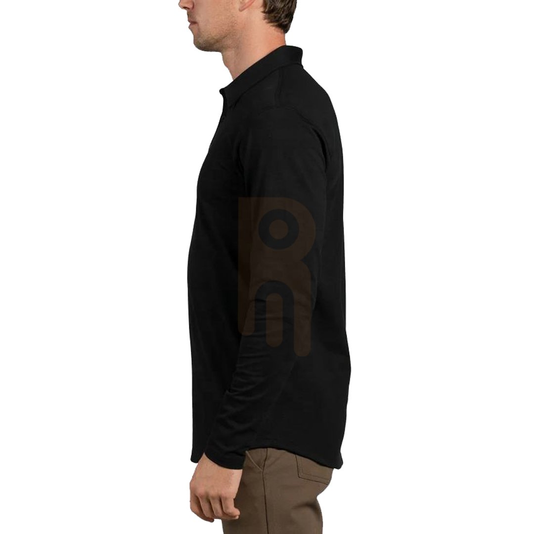 Long Sleeve Polo Shirts for Men Men’s long sleeve polo shirt made from breathable fabric, perfect for casual, office, and seasonal wear.