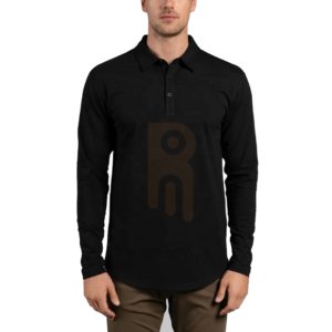Men’s long sleeve polo shirt made from breathable fabric, perfect for casual, office, and seasonal wear.