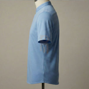 Mens short sleeve dress shirt with mandarin collar, solid color design, and breathable stretch fabric for office and casual wear.