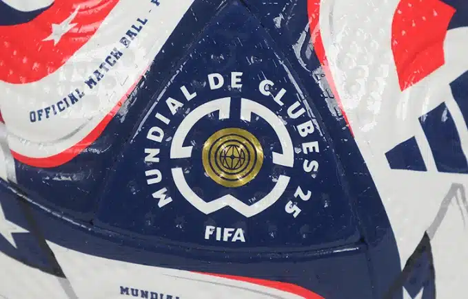 Adidas Club World Cup Ball Adidas 2025 FIFA Club World Cup Official Match Ball with red, white, and blue stars and stripes design.