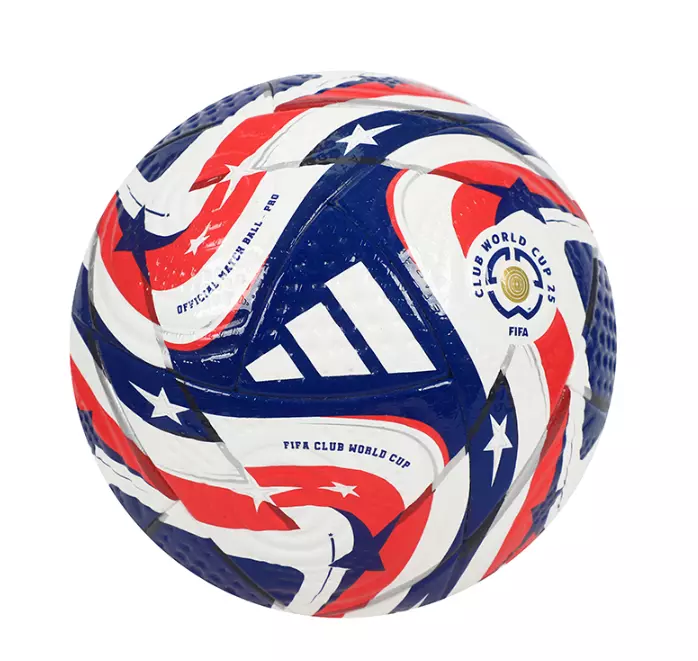 Adidas Club World Cup Ball Adidas 2025 FIFA Club World Cup Official Match Ball with red, white, and blue stars and stripes design.